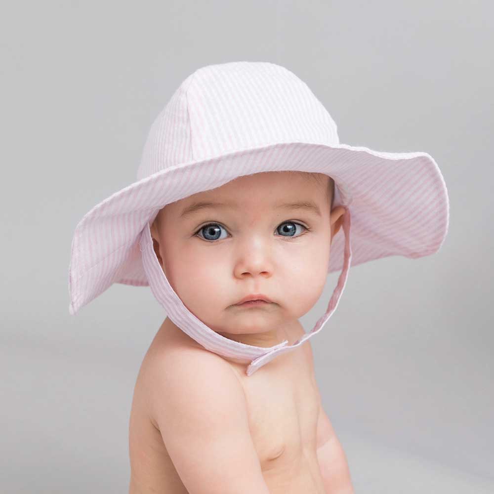 Pink Seersucker Sunhat Baby & Toddler