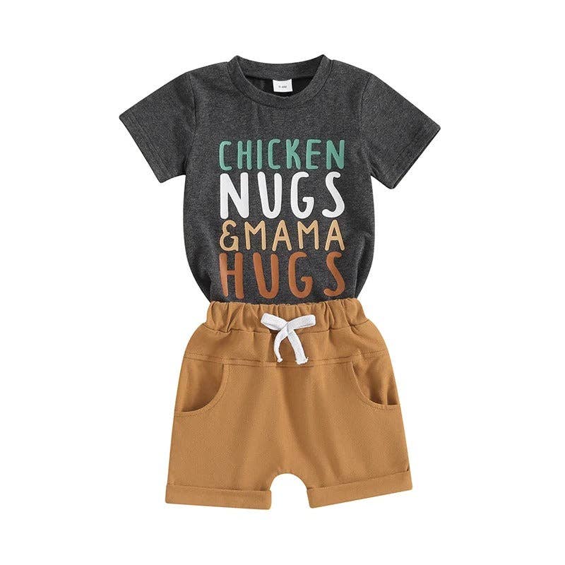 Chicken Nugs & Mama Hugs Short Set