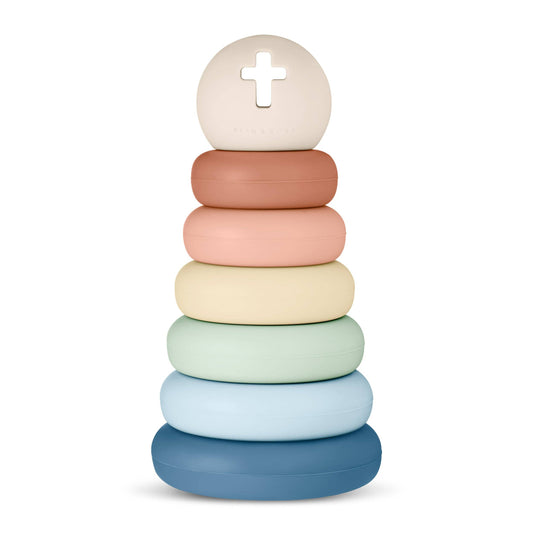 Silicone Cross Stacker Toy – Faith-Inspired, Developmental, and Stylish Baby Gift