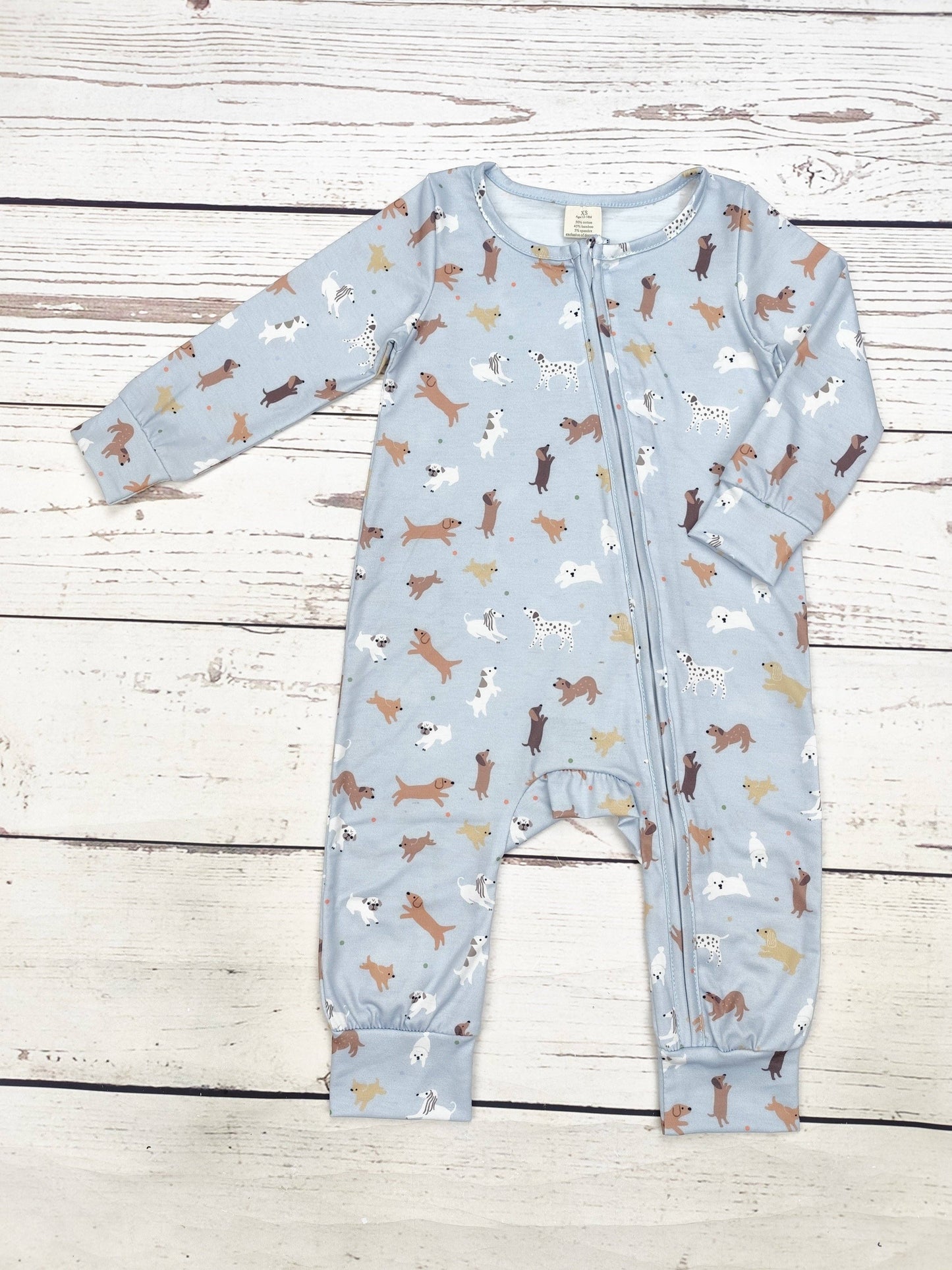 Baby Boy Dog Print Zippy Sleeper