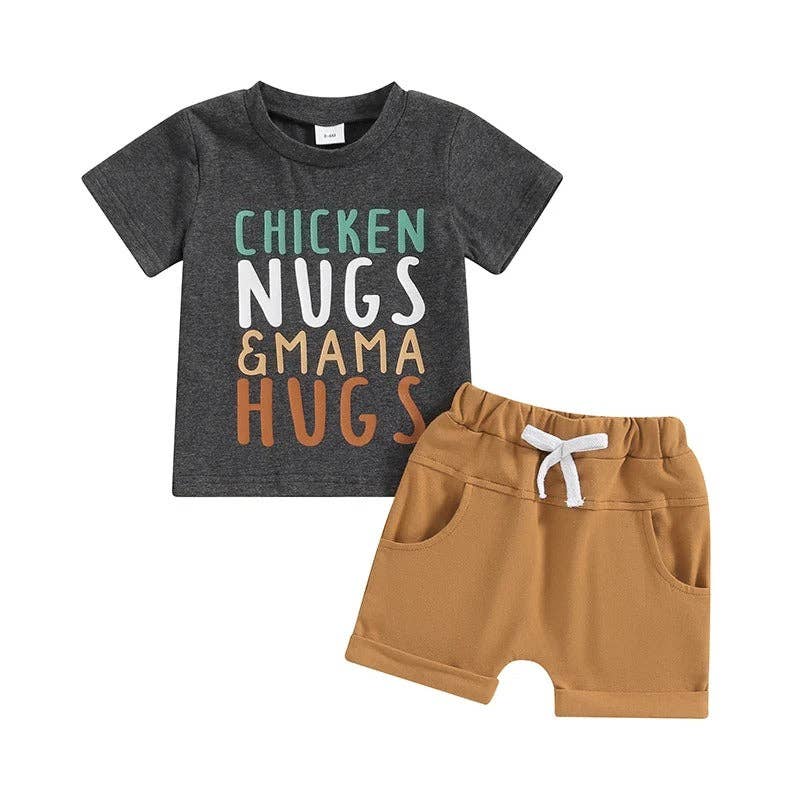 Chicken Nugs & Mama Hugs Short Set