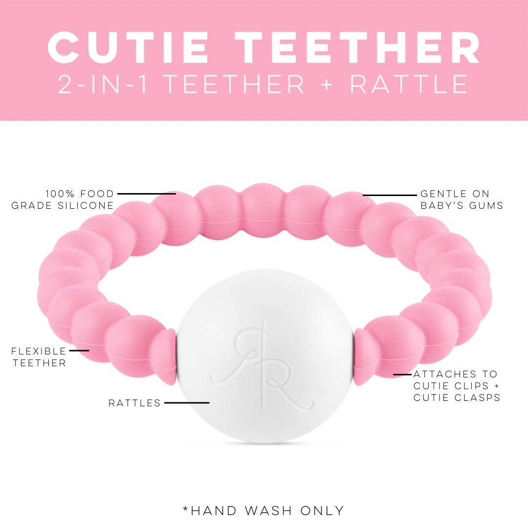 Cutie Teether – 2-in-1 Baby Teether & Rattle, Safe and Non-Toxic Design