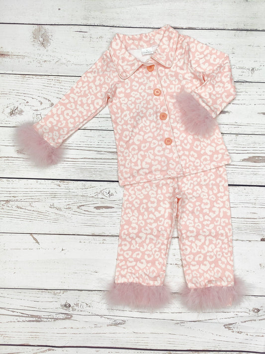 Baby Girls Cheetah Printed Pajamas