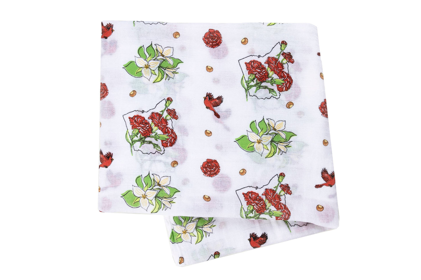 Ohio Baby (Floral): Muslin Cotton Baby Swaddle