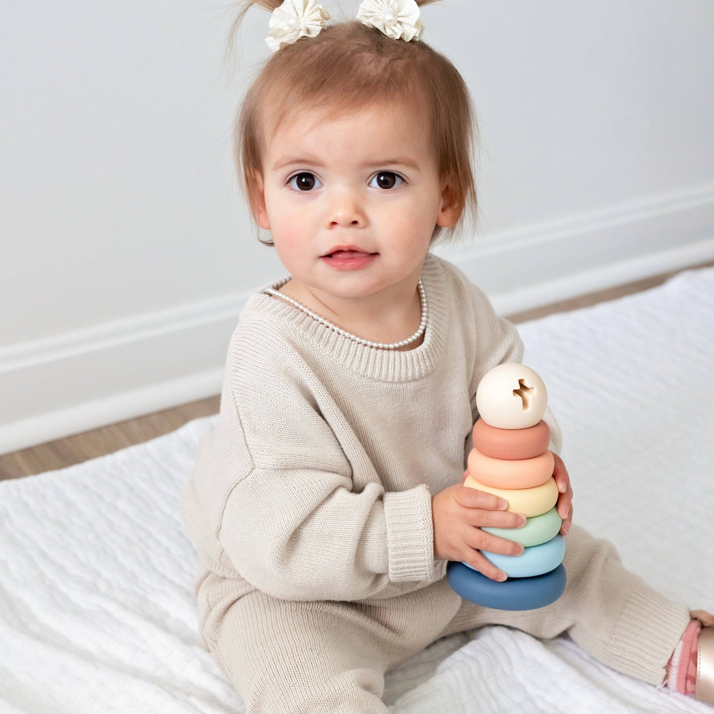 Silicone Cross Stacker Toy – Faith-Inspired, Developmental, and Stylish Baby Gift