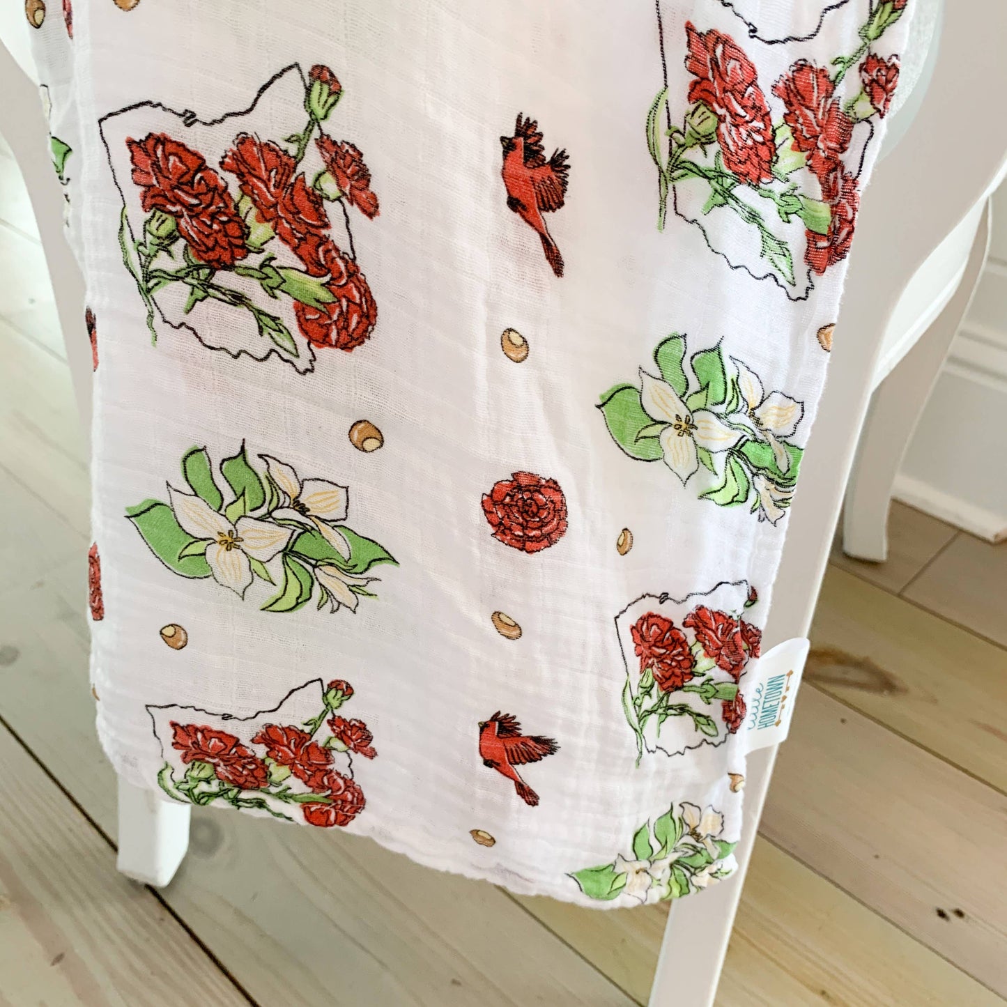 Ohio Baby (Floral): Muslin Cotton Baby Swaddle