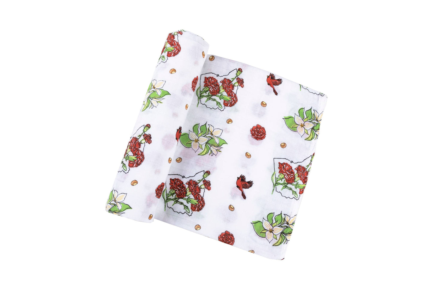 Ohio Baby (Floral): Muslin Cotton Baby Swaddle