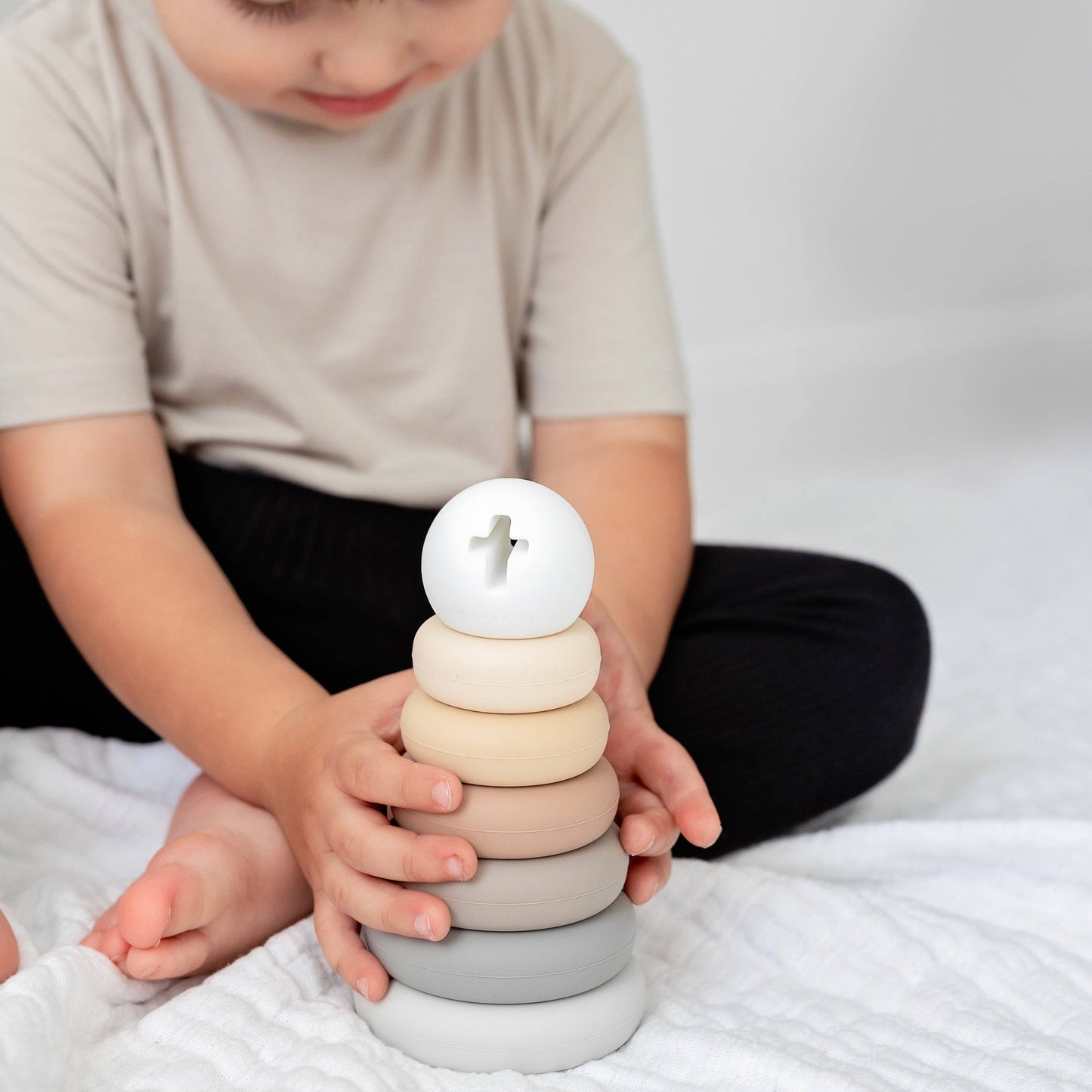 Silicone Cross Stacker Toy – Faith-Inspired, Developmental, and Stylish Baby Gift