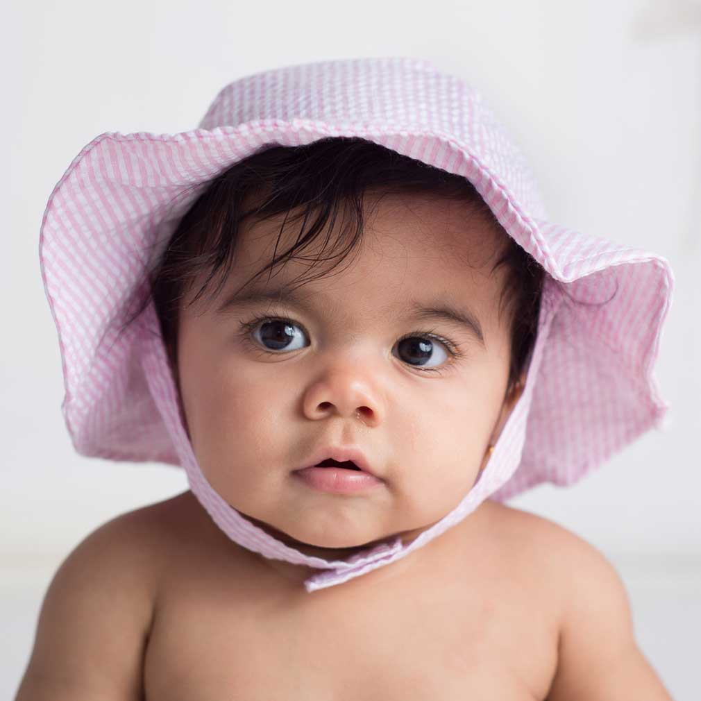 Pink Seersucker Sunhat Baby & Toddler