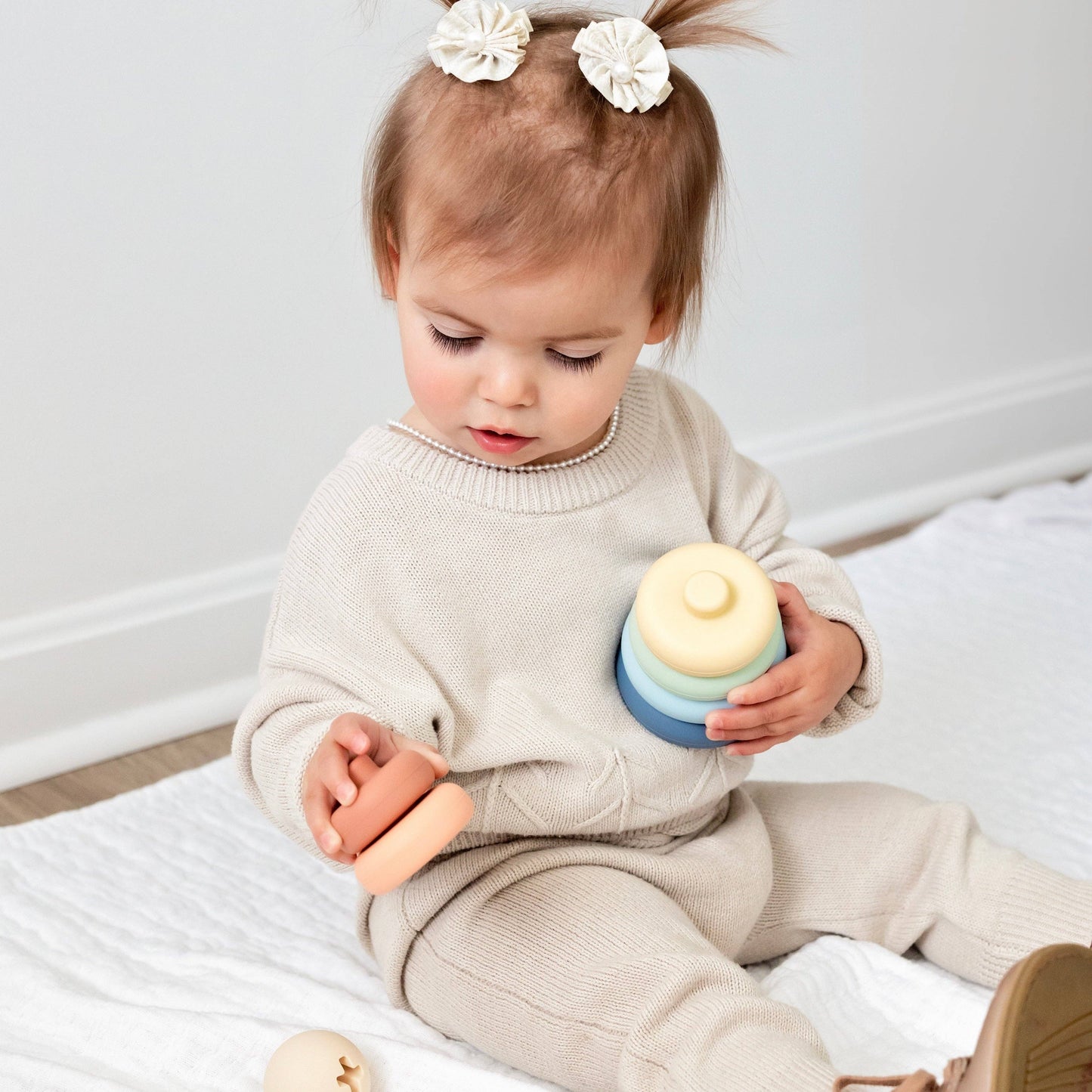 Silicone Cross Stacker Toy – Faith-Inspired, Developmental, and Stylish Baby Gift